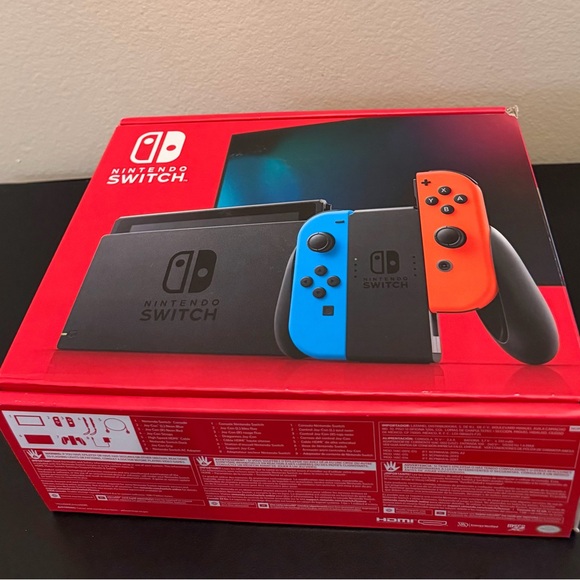 Nintendo Switch Console - Bright Blue and Orange